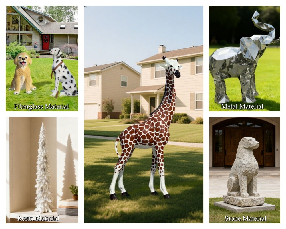 Sculptures of various materials