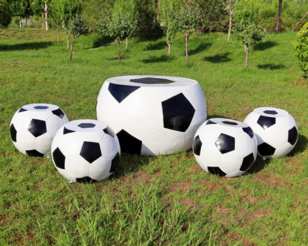 Uniquely designed interactive football sculpture