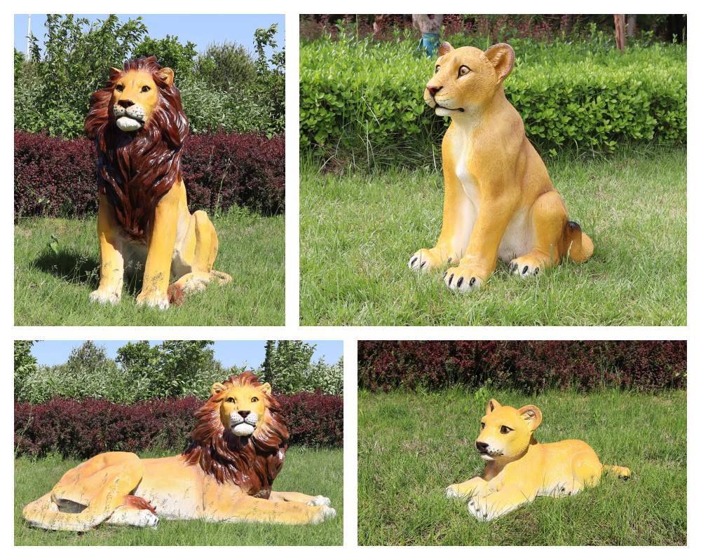 Cute style lion sculpture