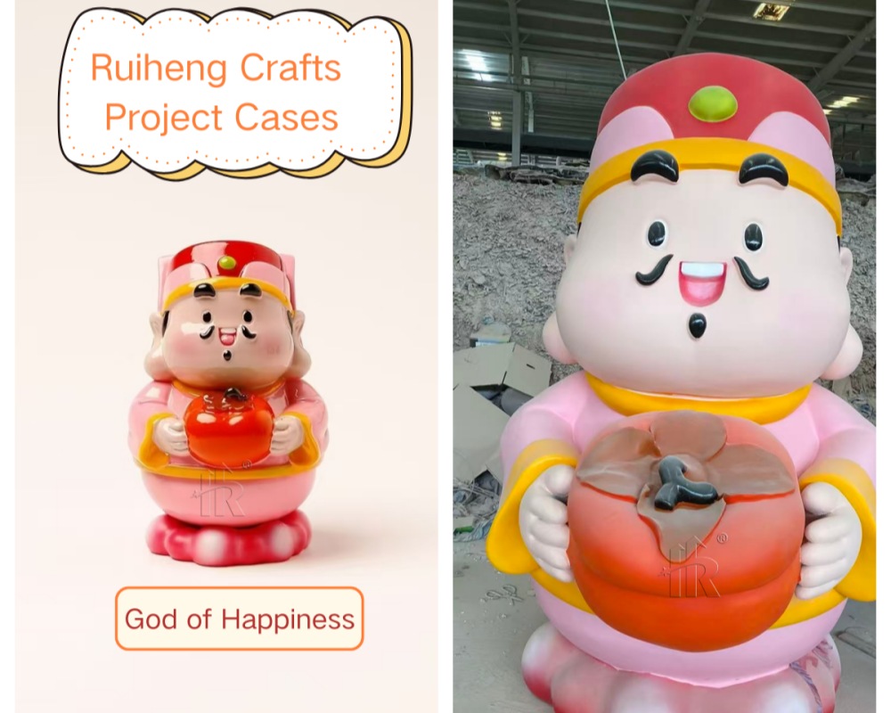 A sculpture of the God of Happiness