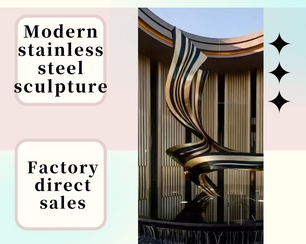 Modern design stainless steel sculpture