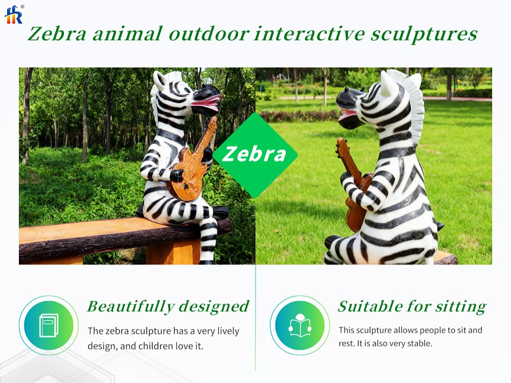 Zebra Animal Interactive Sculpture