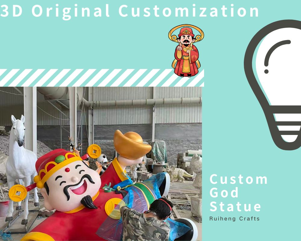 Final product of the custom-made god sculpture