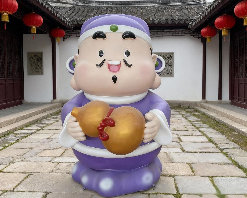 Custom Fiberglass Cartoon God Sculptures | 3D Design Production Case