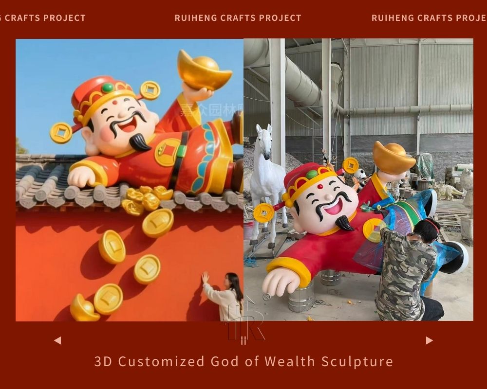 Fiberglass God Sculpture for Commercial Display China Custom