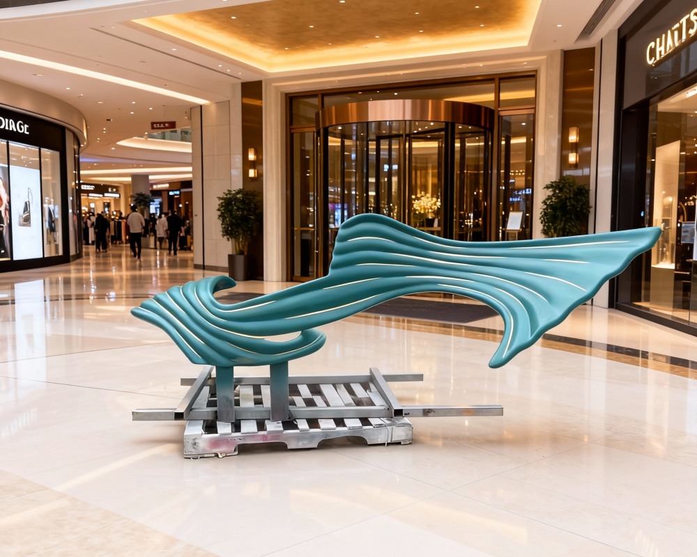 Modern Abstract Curve Stainless Steel Sculpture for Outdoor Landscape Decoration