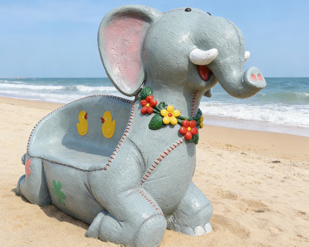 Interactive Elephant Animal Sculpture Hot Selling for Outdoor Decoration