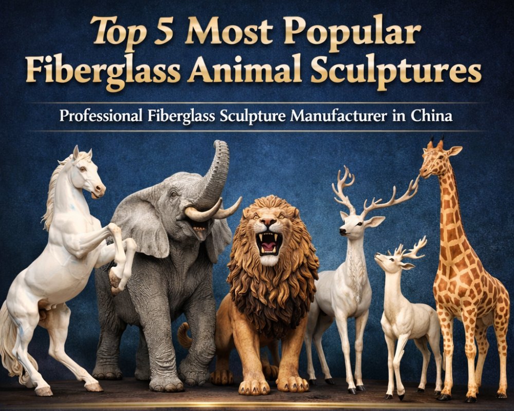 أفضل 5 منحوتات حيوانات مصنوعة من الألياف الزجاجية الأكثر شهرة