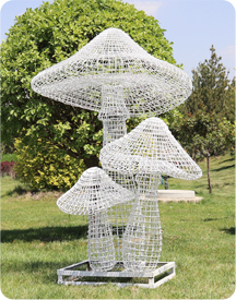 Hollow mushroom sculpture