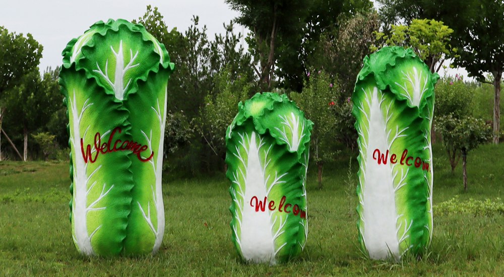 Комбинация скульптур из капусты из стекловолокна