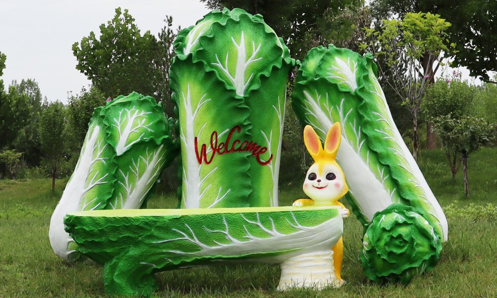 Комбинация скульптур из капусты из стекловолокна