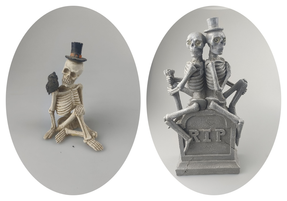 Décorations de squelette en résine d'Halloween