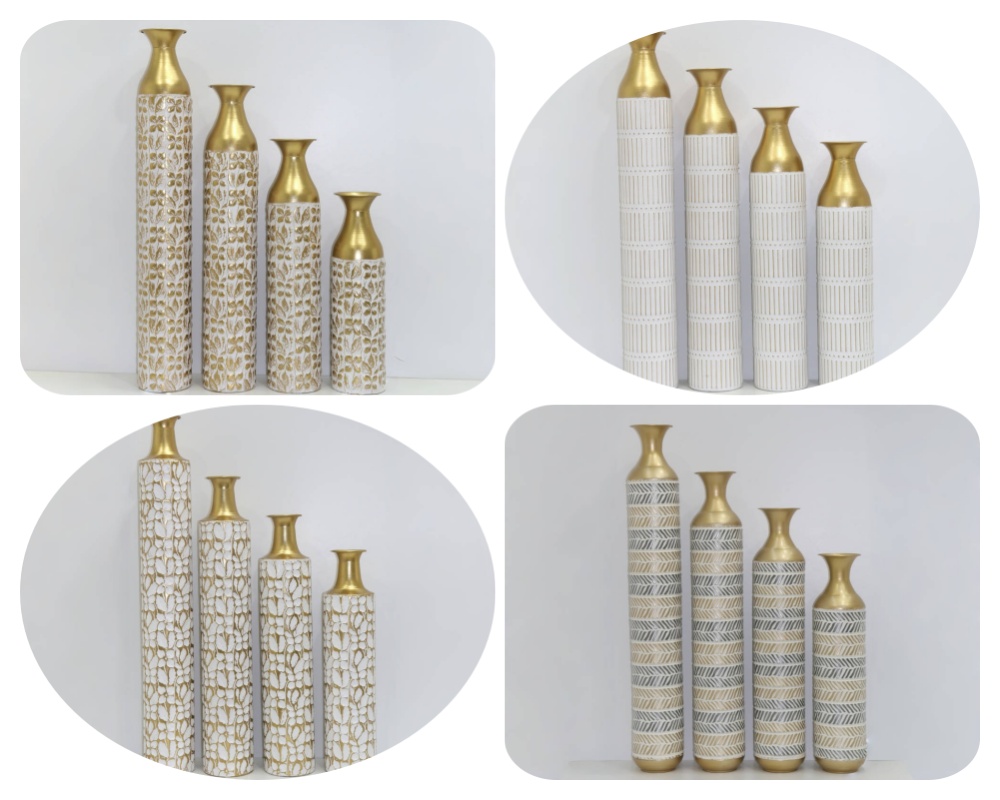 Combinaison de vases à fleurs en résine