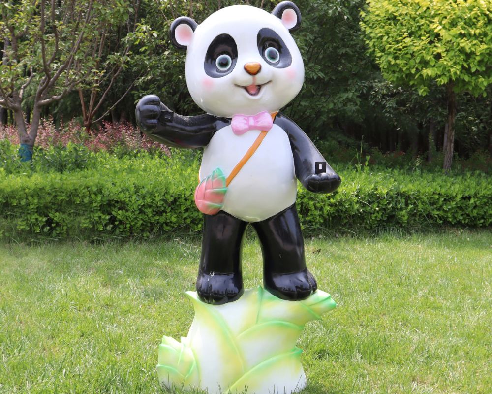 Имитация скульптур панды из стекловолокна для игривого и современного декора