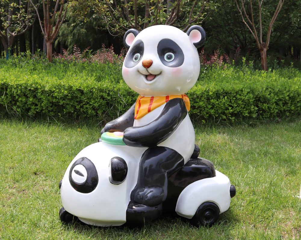 Имитация скульптур панды из стекловолокна для игривого и современного декора