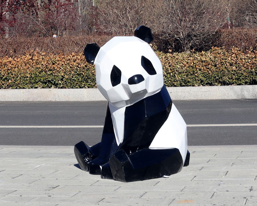 Имитация скульптур панды из стекловолокна для игривого и современного декора