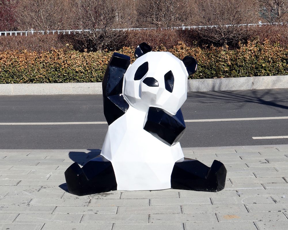 Имитация скульптур панды из стекловолокна для игривого и современного декора