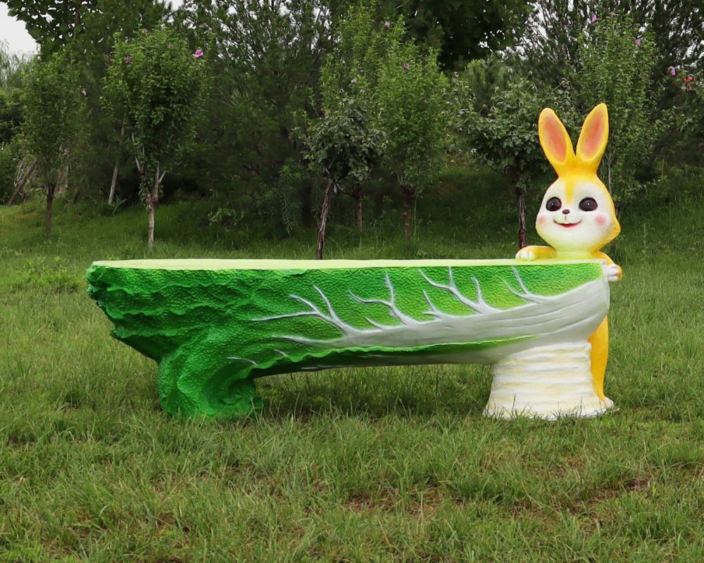 Свежие на открытом воздухе скульптуры капусты стеклоткани имитации оформления