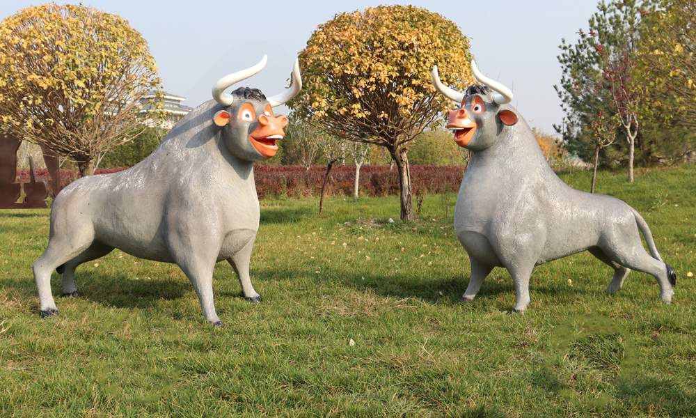 Il display di sculture Yak di simulazione