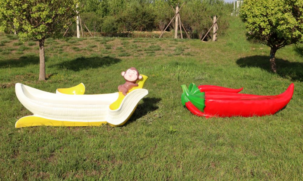 Les bancs en fibre de verre en forme de légume de Ruiheng