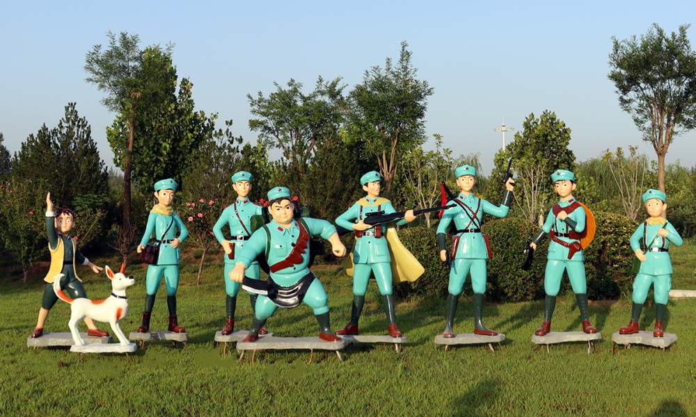 نحت البطل التذكاري لشخصيتنا الكرتونية