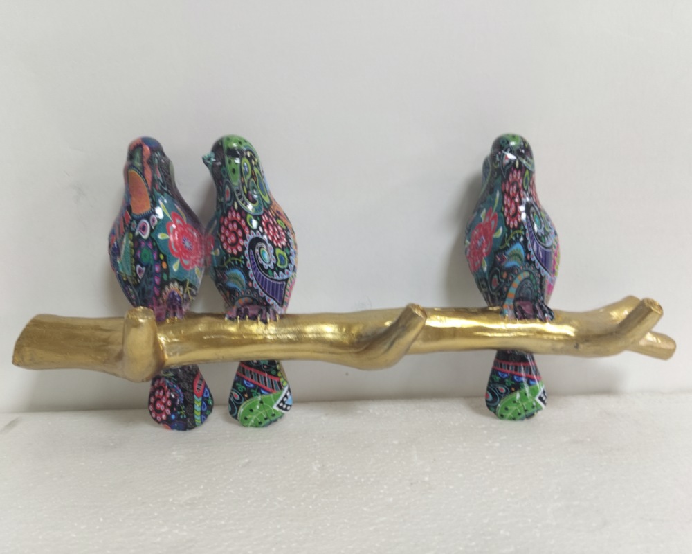 Sculpture d'animaux en résine colorée créative, ornements pour décoration de maison Unique