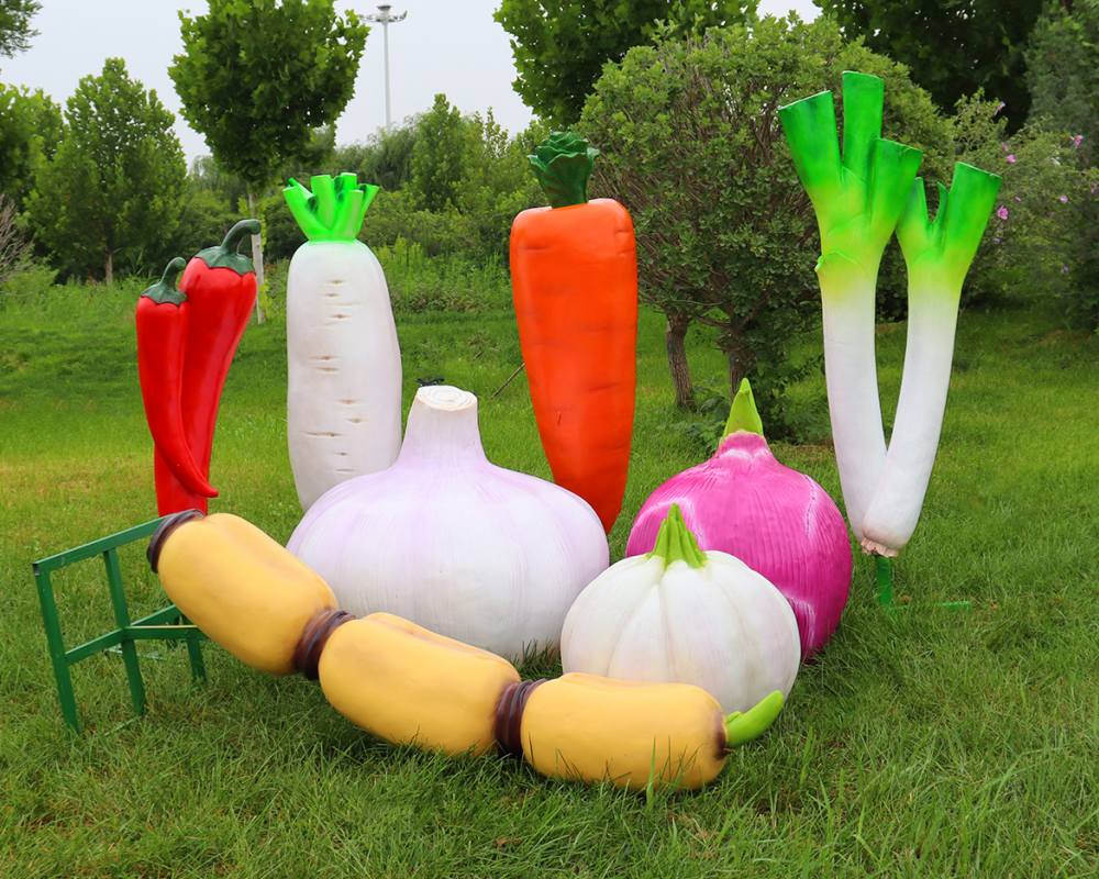 Factory Creative Park Garden Decoration Decorazione di ornamenti vegetali realistici Scultura in fibra di vetro