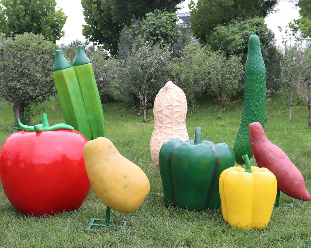 Factory Creative Park Garden Decoration Decorazione di ornamenti vegetali realistici Scultura in fibra di vetro