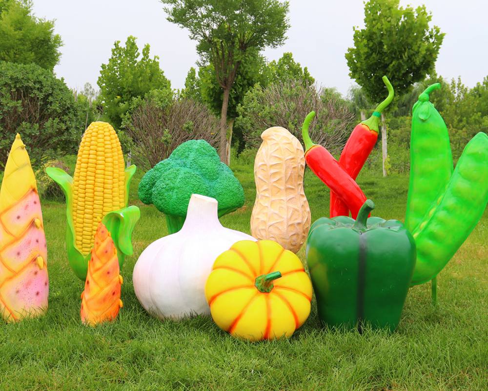 Factory Creative Park Garden Decoration Decorazione di ornamenti vegetali realistici Scultura in fibra di vetro