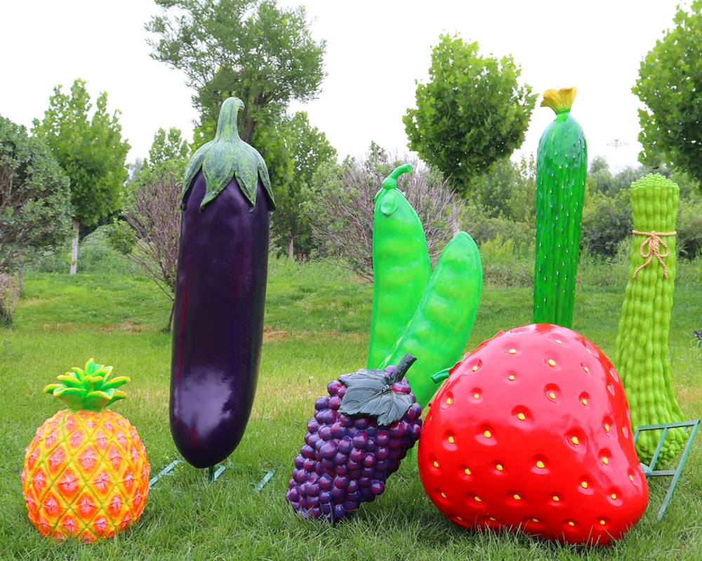 Factory Creative Park Garden Decoration Decorazione di ornamenti vegetali realistici Scultura in fibra di vetro