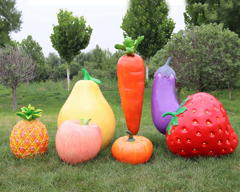 Factory Creative Park Garden Decoration Decorazione di ornamenti vegetali realistici Scultura in fibra di vetro