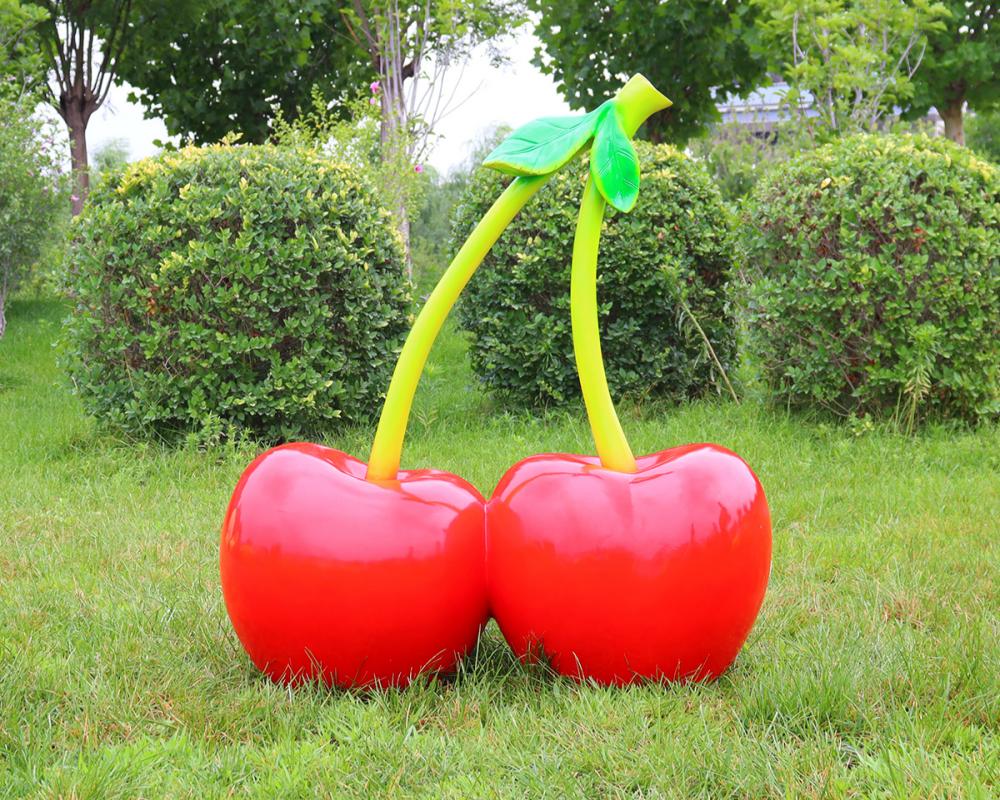 Decorazione esterna resistente Scultura in fibra di vetro Statue di frutta di grandi dimensioni