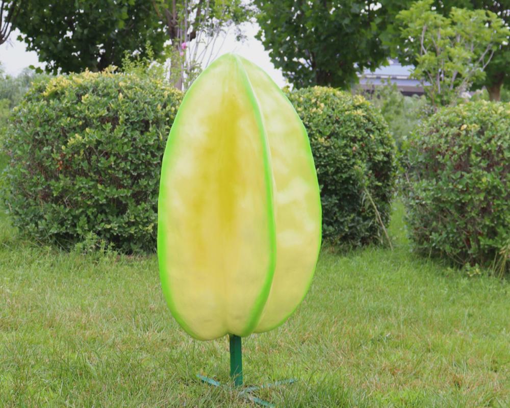 Decorazione esterna resistente Scultura in fibra di vetro Statue di frutta di grandi dimensioni