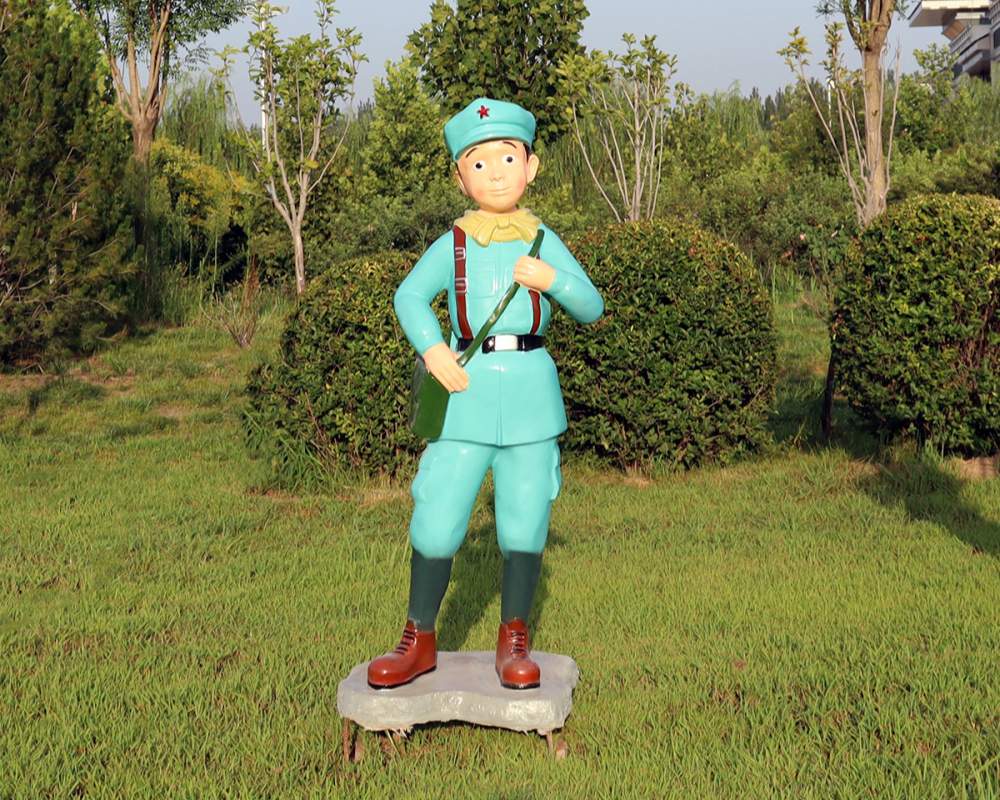 في الهواء الطلق مخصص الألياف الزجاجية شخصية كرتونية التذكارية بطل النحت الحلي