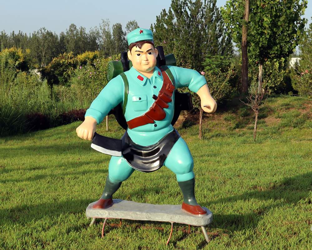 في الهواء الطلق مخصص الألياف الزجاجية شخصية كرتونية التذكارية بطل النحت الحلي