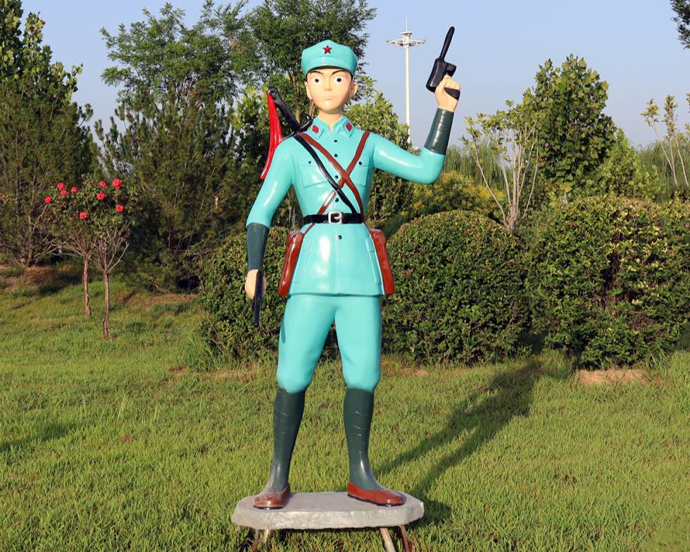 في الهواء الطلق مخصص الألياف الزجاجية شخصية كرتونية التذكارية بطل النحت الحلي