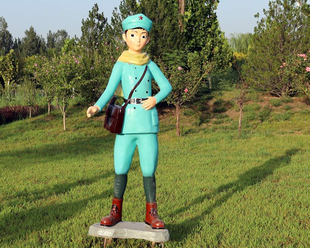 في الهواء الطلق مخصص الألياف الزجاجية شخصية كرتونية التذكارية بطل النحت الحلي