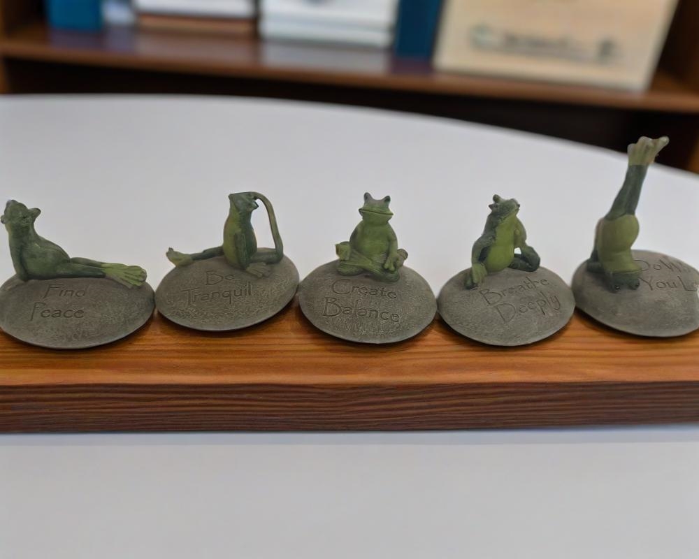 Small Yoga Animal Figurines for Relaxing Home and Garden Decor