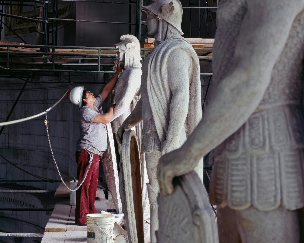 Sculpture care and maintenance
