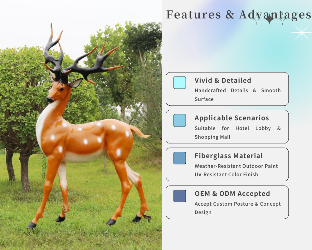 Merkmale der Ruiheng Sika-Hirschskulptur
