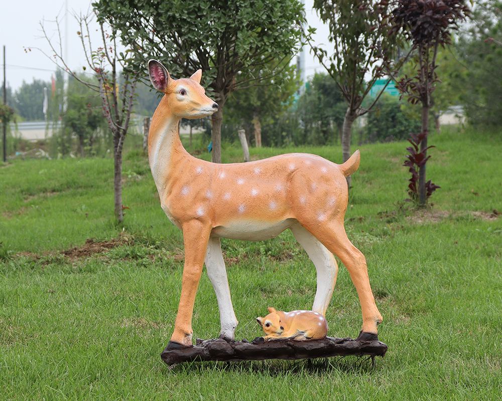 Sika-Hirsch-Fiberglas-Skulptur, Großhandel, individuelle Gartendekoration