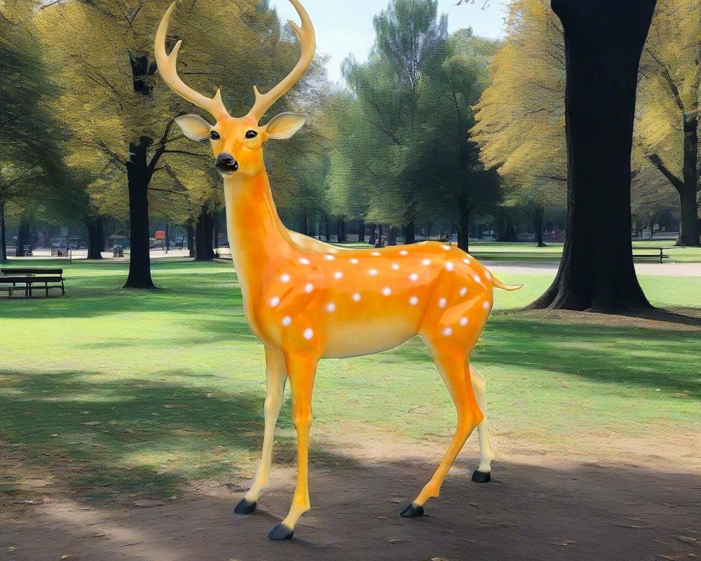 Sika-Hirsch-Fiberglas-Skulptur, Großhandel, individuelle Gartendekoration