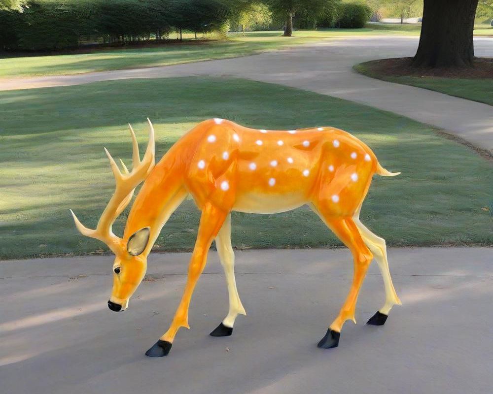 Sika-Hirsch-Fiberglas-Skulptur, Großhandel, individuelle Gartendekoration