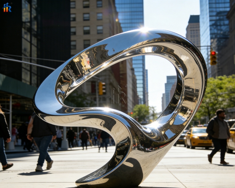 mirrored stainless steel sculpture