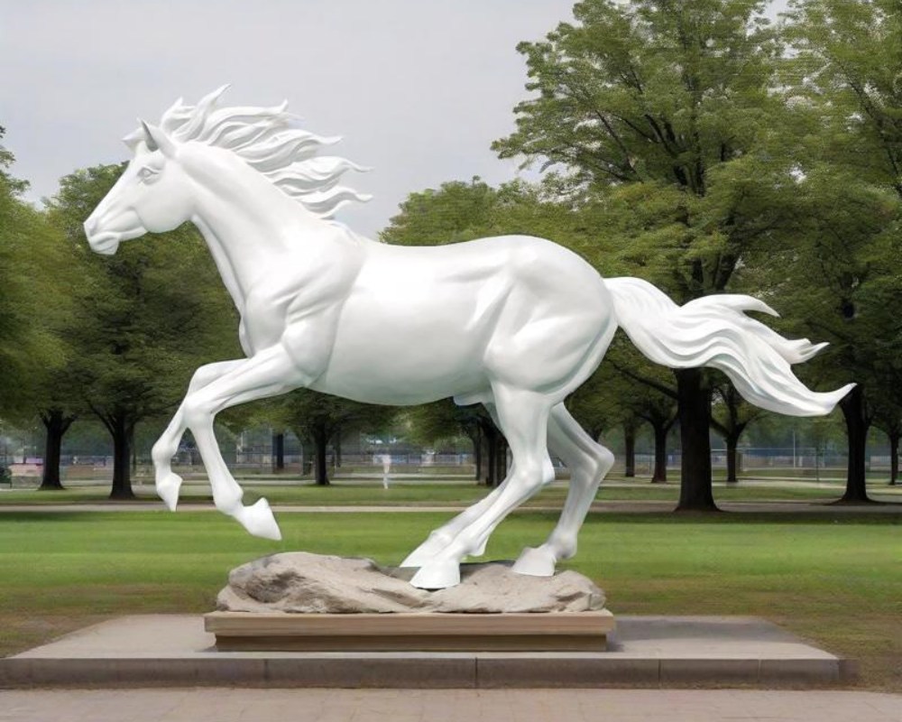 Fiberglass horse sculpture