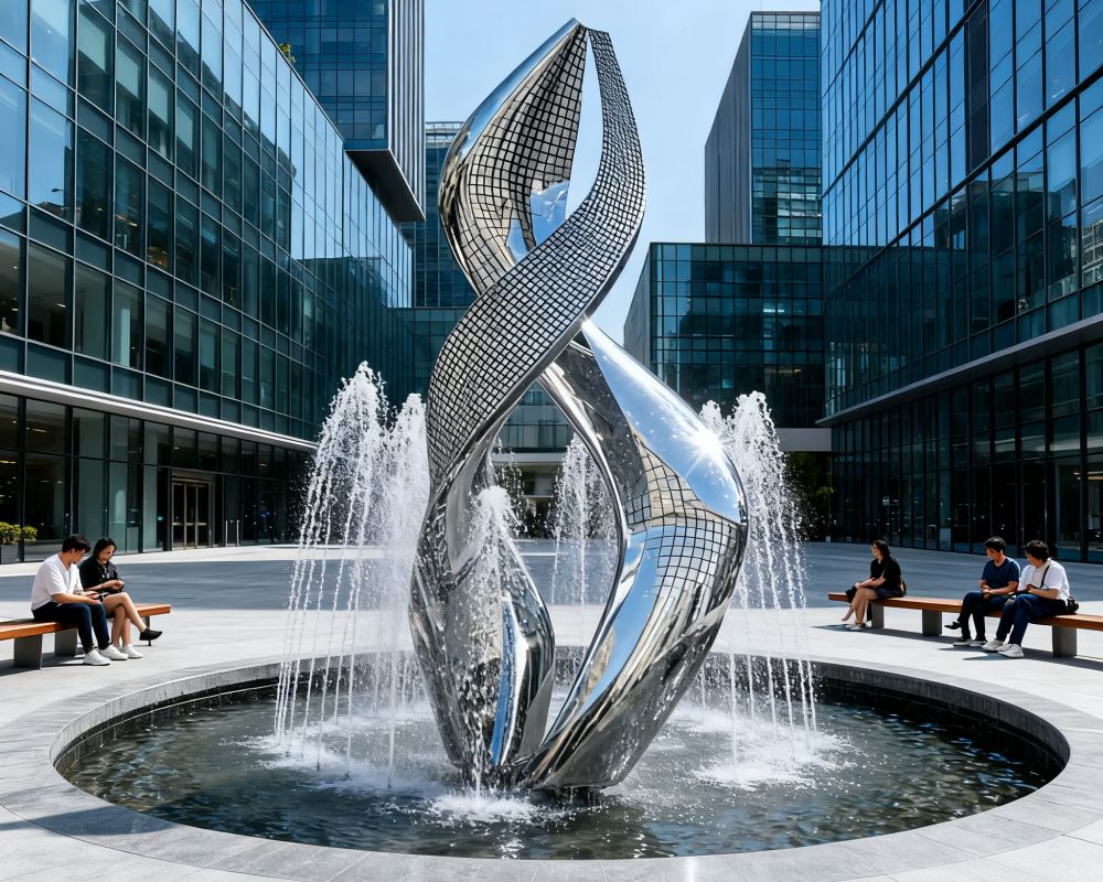 Decorative stainless steel sculptures