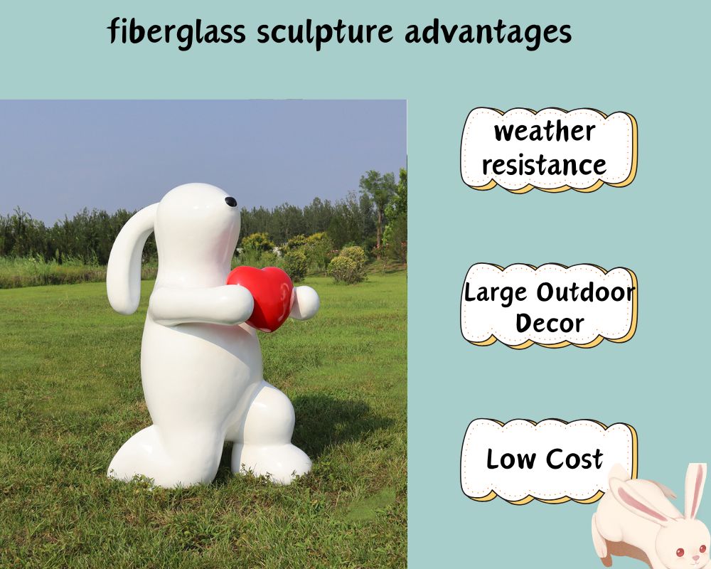 Advantages of large fiberglass rabbit sculptures