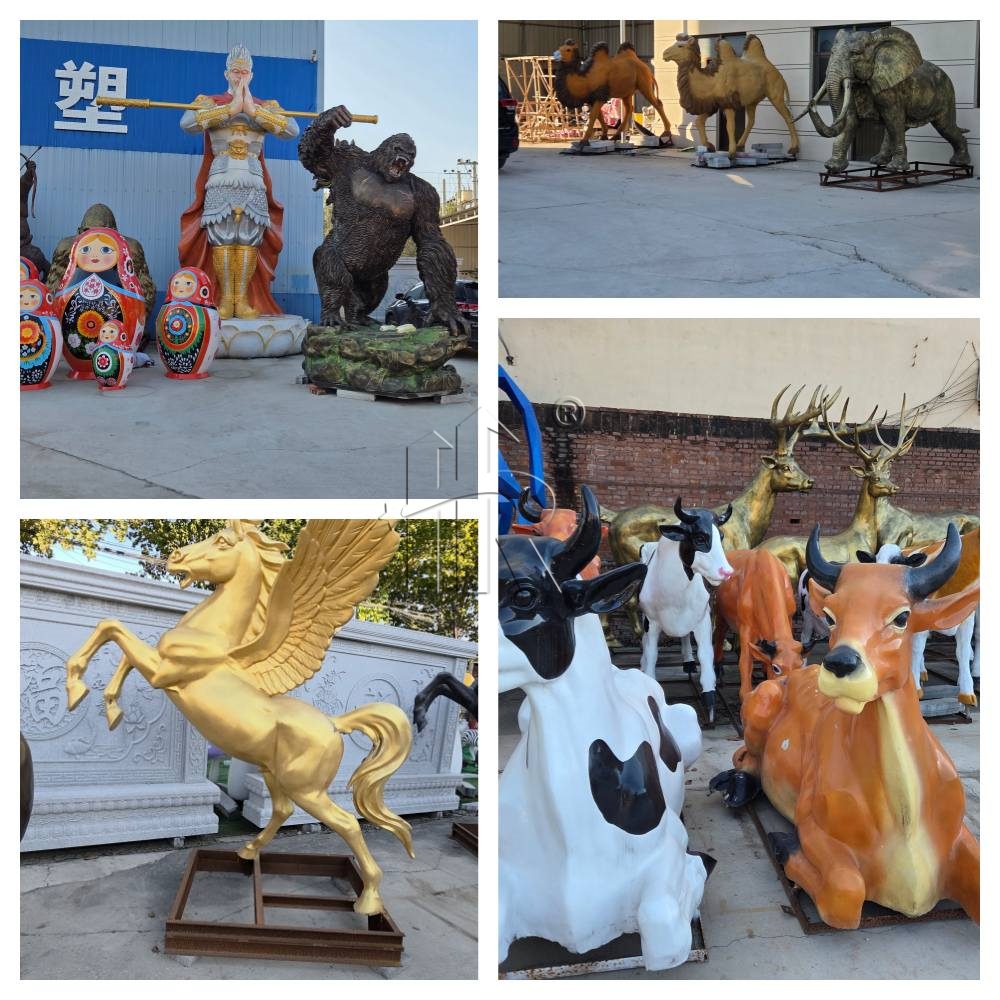 Custom-made fiberglass sculptures in various designs