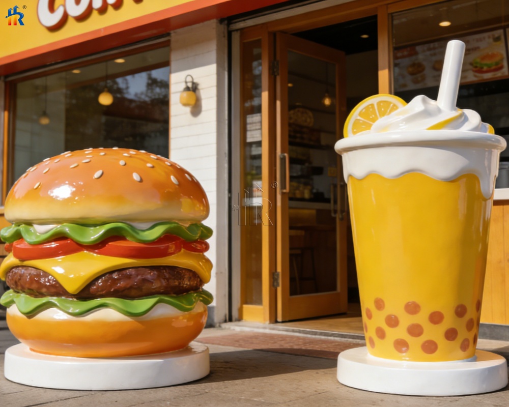 realistic fiberglass store sculptures