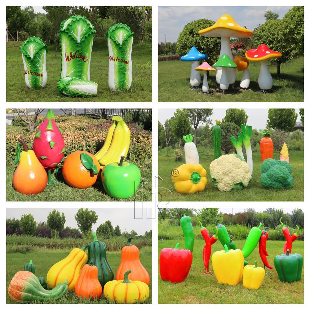 Fiberglass plant sculptures by Ruiheng Crafts